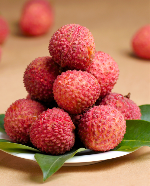 Premium Lychee Close-up of fresh tropical lychee fruit